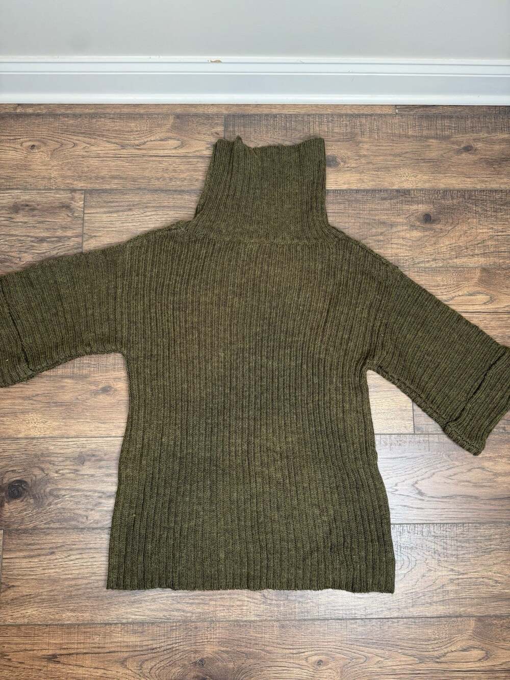Soft Surroundings W Wool Blend Turtleneck Sweater Sz 2X Ribbed Oversized Chunky